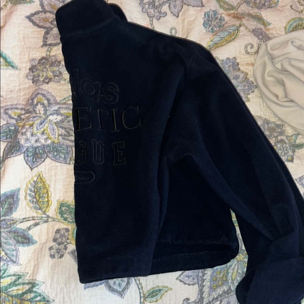 Adidas Blue Long Sleeve Crop Hoodie - Picture 4 of 4
